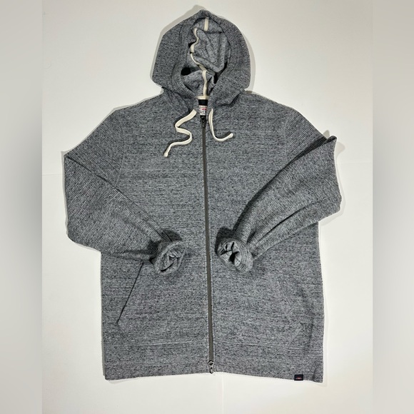 Men’s Faherty Waffle Zip Hoodie, Grey Storm Heather, Size Medium, MKS2305-GSH - Picture 1 of 11